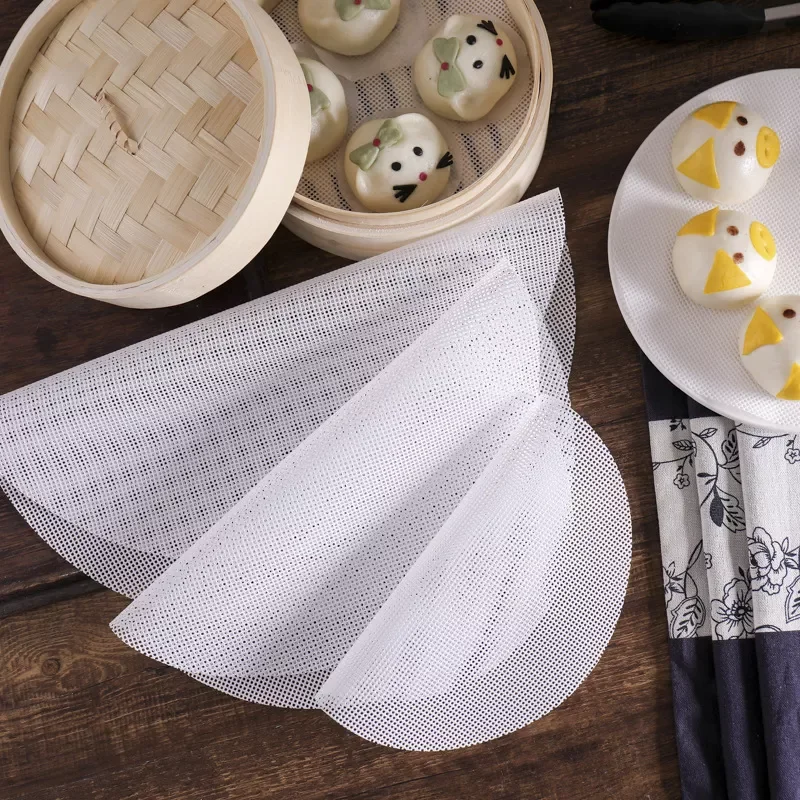 

2023New Non-Stick Steamer Mat Dim Sum Tool Food Grade Silicone Under Steamers Mat Cooking Accessories Kitchen Eco-friendly Cookw