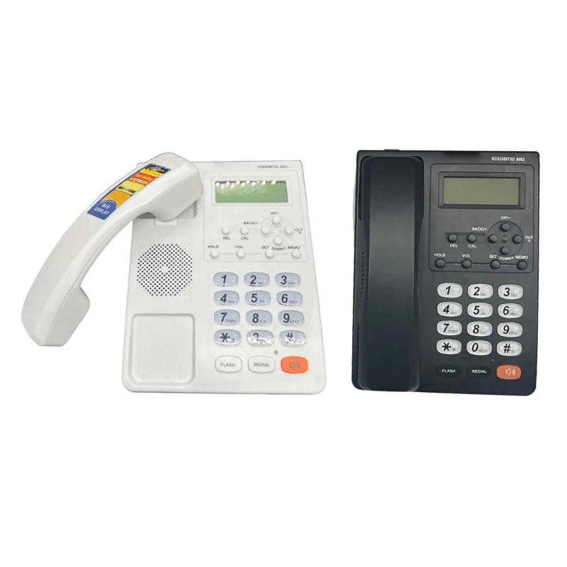 Home Office Corded Landline English Telephone with Mute/Redial/Flash Function