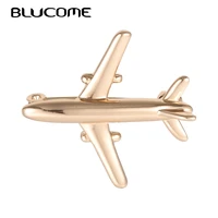 blucome fashion plane shape brooch badge good quality metal aircraft sweater corsage women men brooches lapel decoration gifts