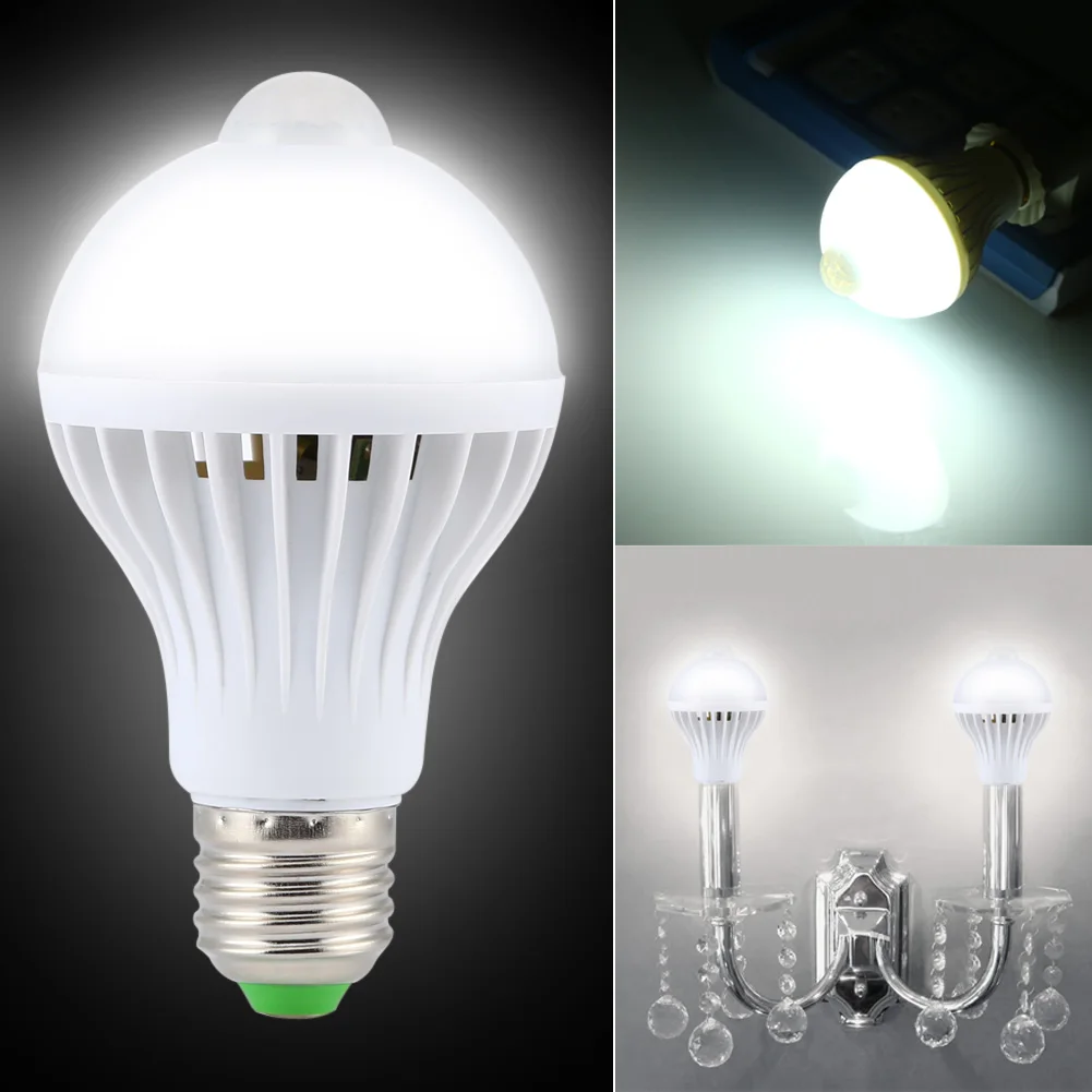 

9W E27 Infrared Body PIR Motion Sensor Lamp Auto Smart LED Lights for Indoor Living Room Bubble Ball Bulb Lighting