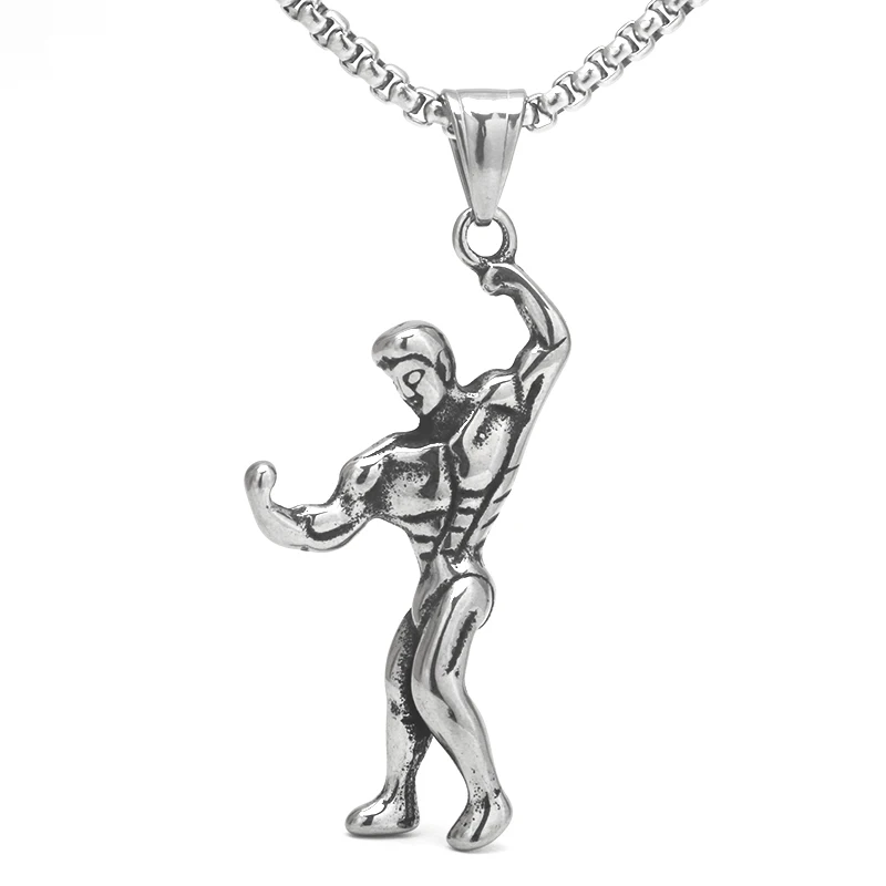 Ожерелье из нержавеющей стали в ретро-стиле для мужчин и женщин