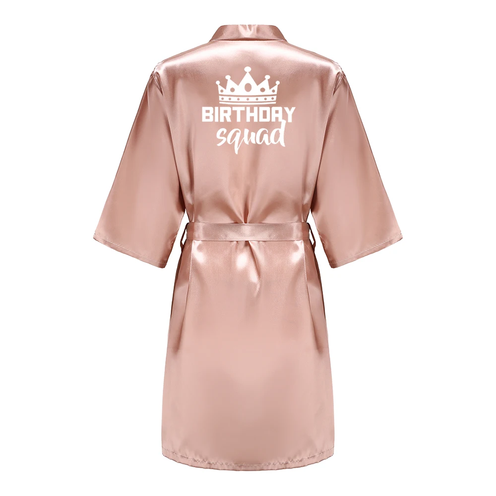 Атласная пижама-кимоно для вечеринки в честь Дня Рождения