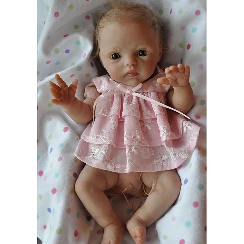 

NPK 10inch Mini Reborn Doll Kit Nessa Mini Handmade Doll DIY Unfinished Blank Doll Parts Drop Shipping