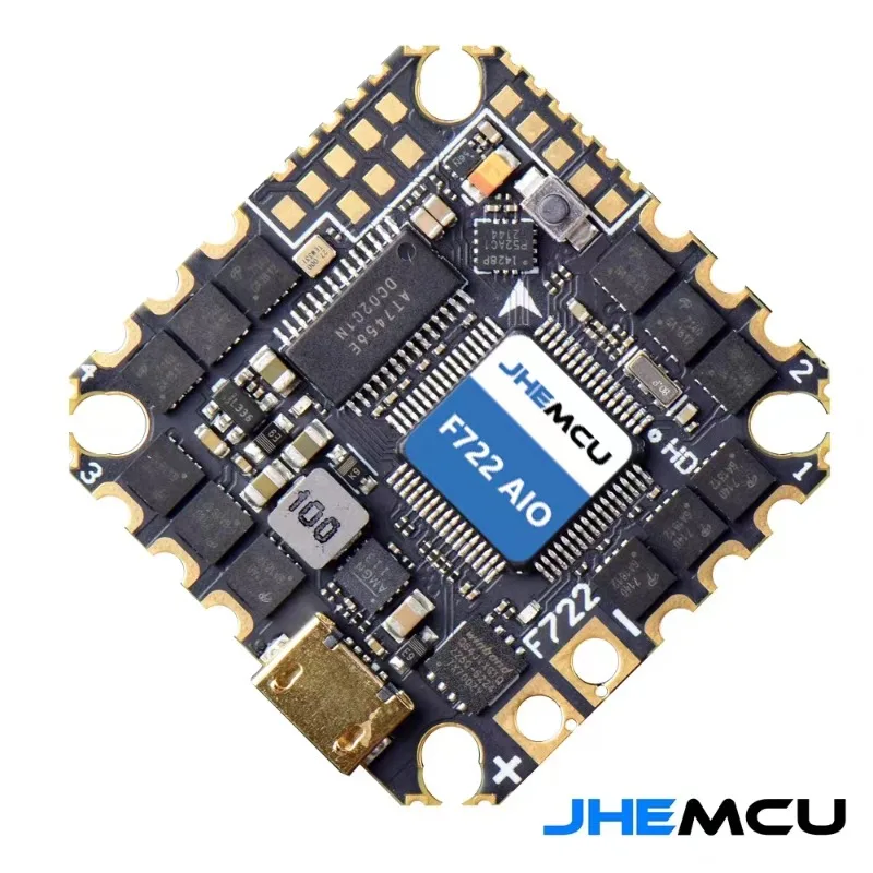 JHEMCU GHF722AIO-HD 40A Baro OSD черный ящик 5V BEC F722 ppppmen penerbangan BLHELIS 4 в 1 ESC 2-6S для RC FPV