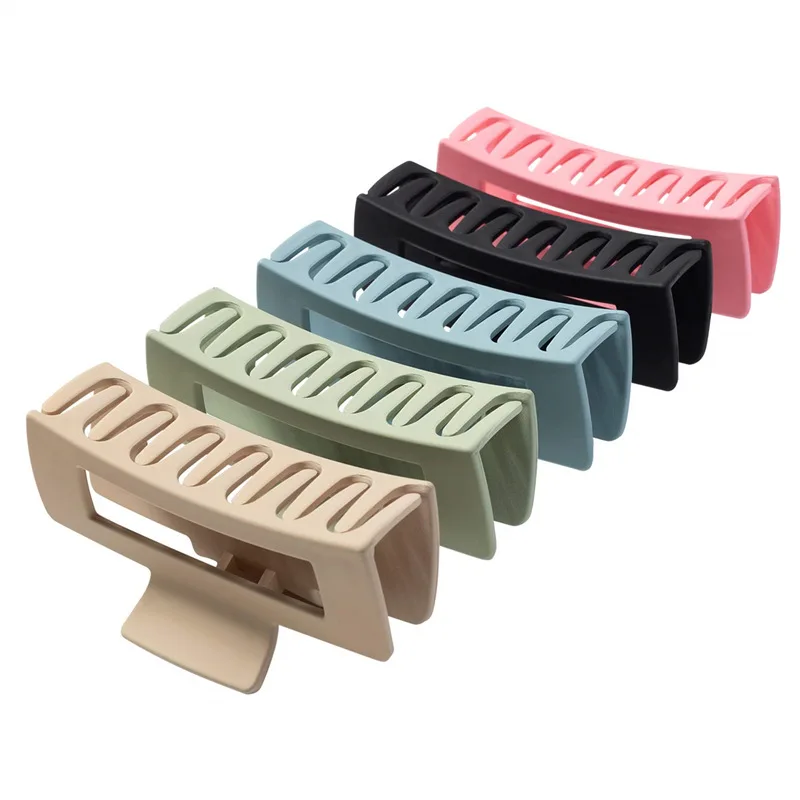 

New Large Size Square Hair Clip Women Girls Matte Hair Claw Clips Vintage Hair Clips Headband Hairpin Fashion Hair Accessories