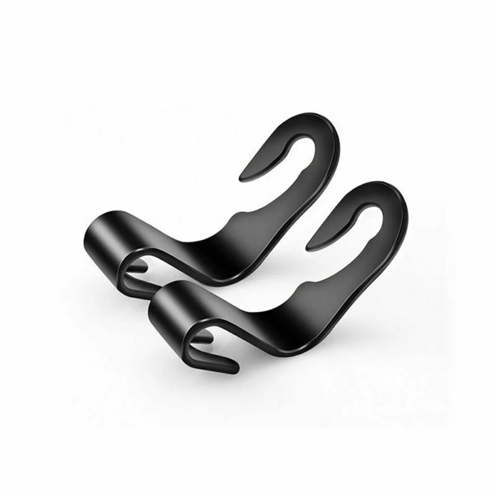 

2pcs Car Seat Hook Purse Hanger Bag Organizer Holder Clip Black Interior Accessories Fit Bearable Weight Under 20kg Hook Ools