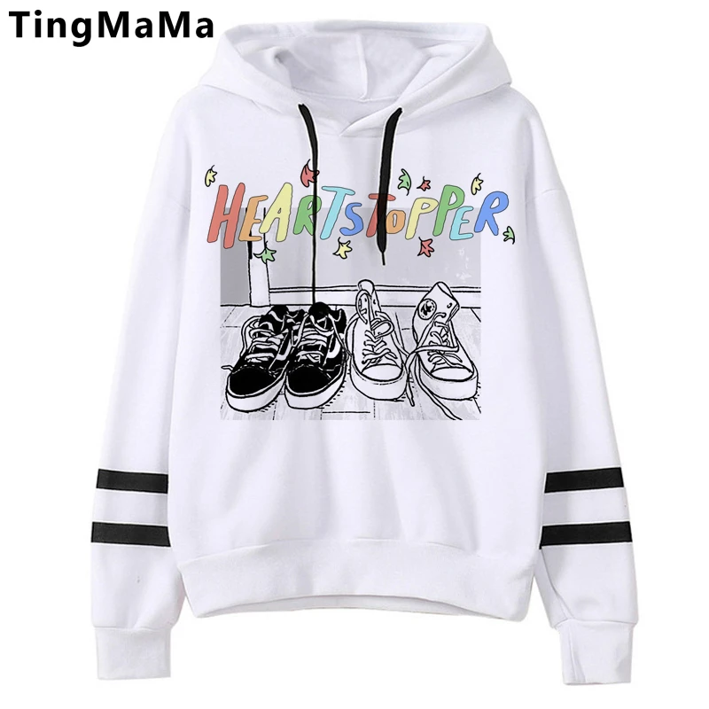 

Heartstoppers Hoodies Women Harajuku Cartoon Nick and Charlie Romance Graphic Streetwear Unisex Tops Anime Sweatshirts Female