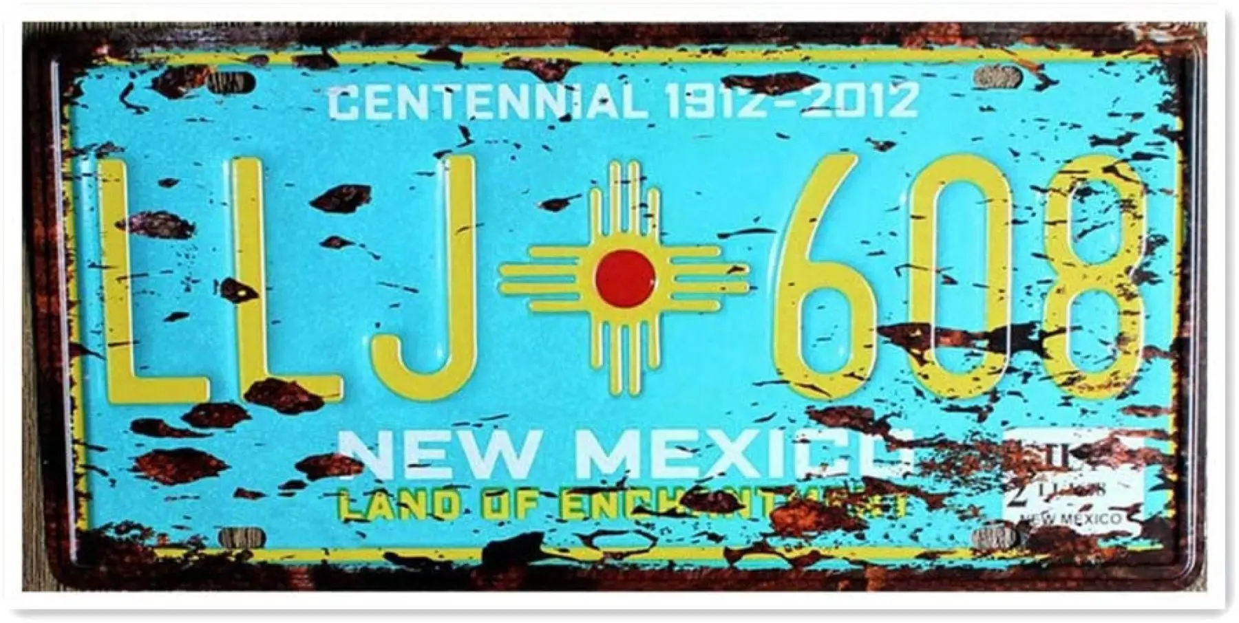 

New Mexico Vintage Tin Sign Art Iron Painting Rusty Poster Decoration Aluminum plaque