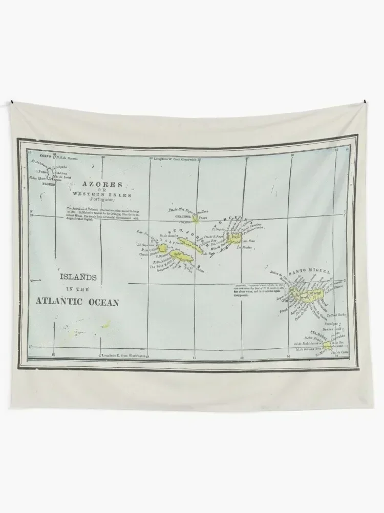 Винтажная карта азорских островов (1901) гобелен для украшения стен украшение дома
