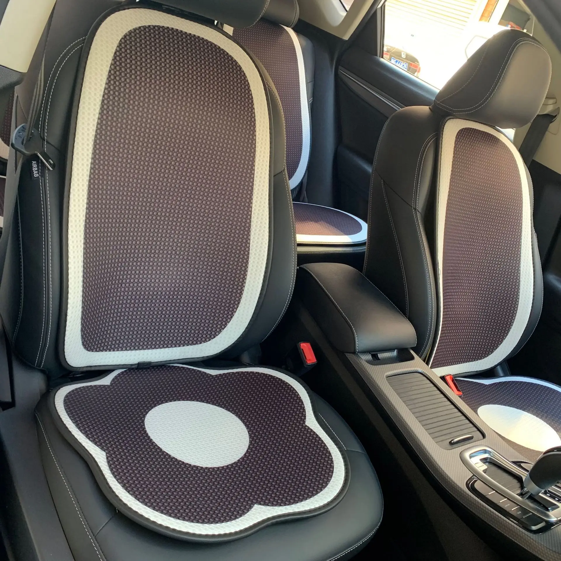 

Автомобильная шелковая подушка для сиденья Camellia, летняя Высококачественная дышащая универсальная подушка для сиденья, подушка для спинки ...