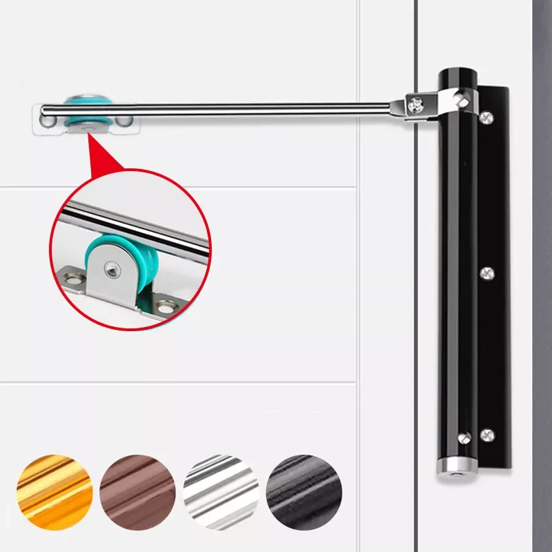 

Adjustable Door Closer Aluminum Alloy Automatic Mute Home Hotel Bathroom Door Spring Buffer Closer Emergency Exit Hardwar