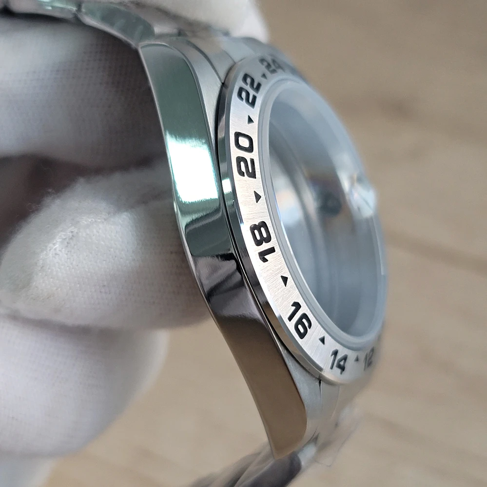 Modified 39mm Watch Case Accessories Stainless Steel Case Sapphire Glass Fit NH35 NH36 4R Movement Men Modification Part