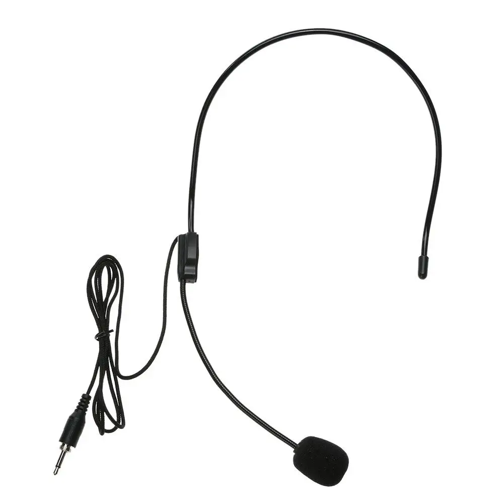 

3.5mm Threaded Microphone Loudspeaker Headset Wireless Launch Box Head-mounted for Teachers/Guides Square Dance Audio