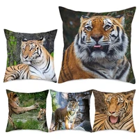 wild animals printed cushion cover tiger photo pillow covers for home sofa decorative throw pillow cases