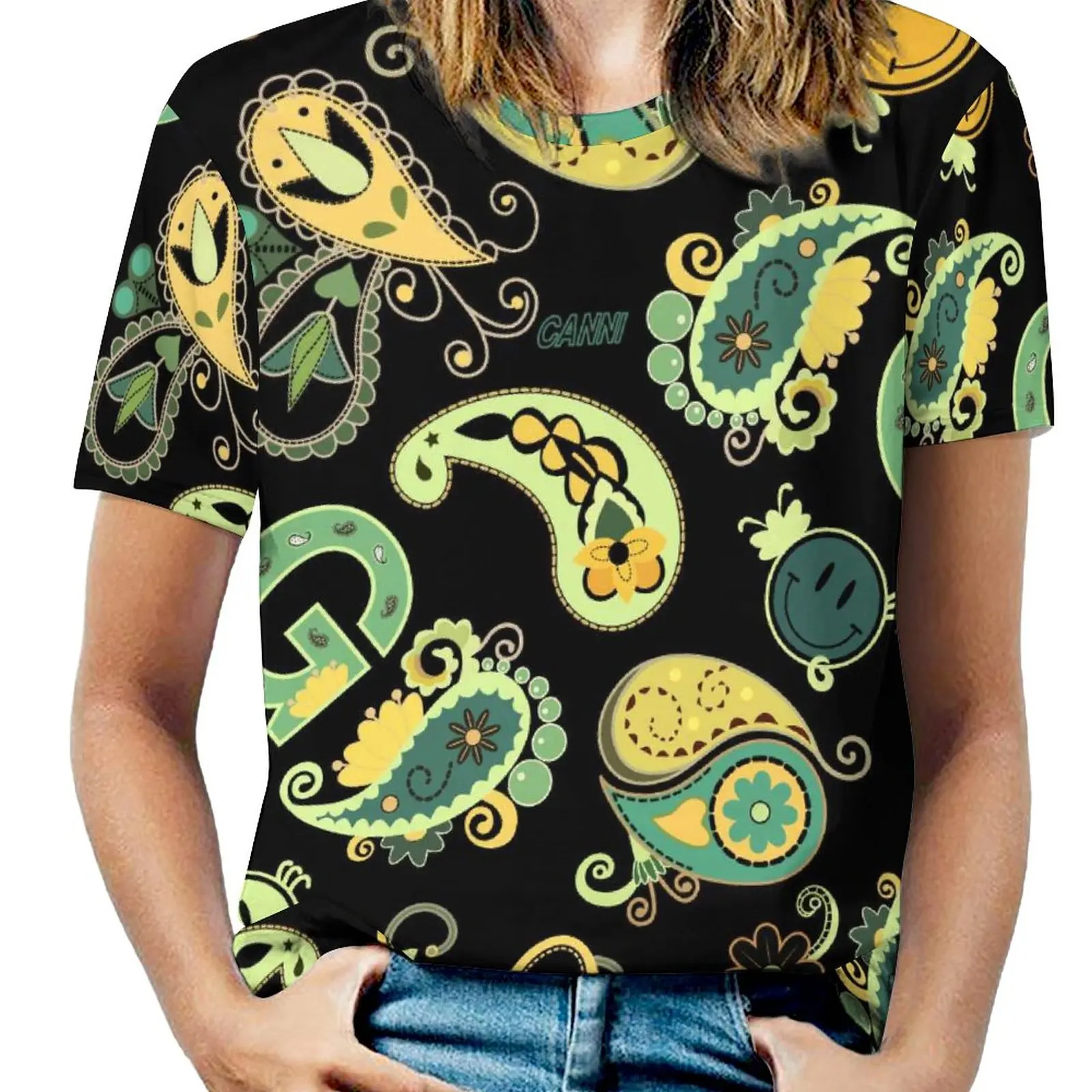 

Easter Art T-Shirts Vintage Print O Neck Casual Oversize T-Shirt Short-Sleeve Womens Harajuku Tshirt Beach Graphic Tees