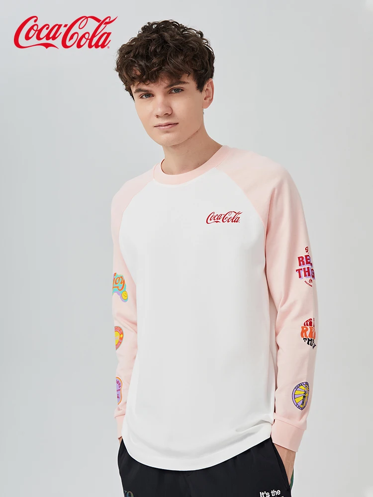 Повседневная хлопковая футболка с длинным рукавом и круглым вырезом | Мужская