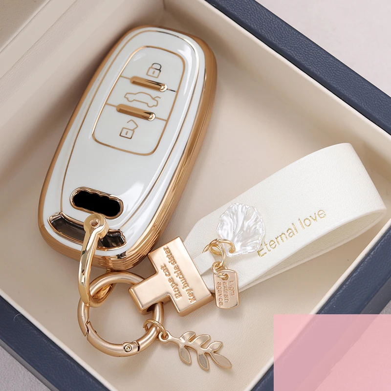 

Модный чехол для автомобильного ключа из ТПУ для Audi A1 A3 8V A4 B8 B9 A5 A6 C7 A7 A8 Q3 Q5 Q7 S4 S6 S7 S8 R8 TT Автомобильные аксессуары