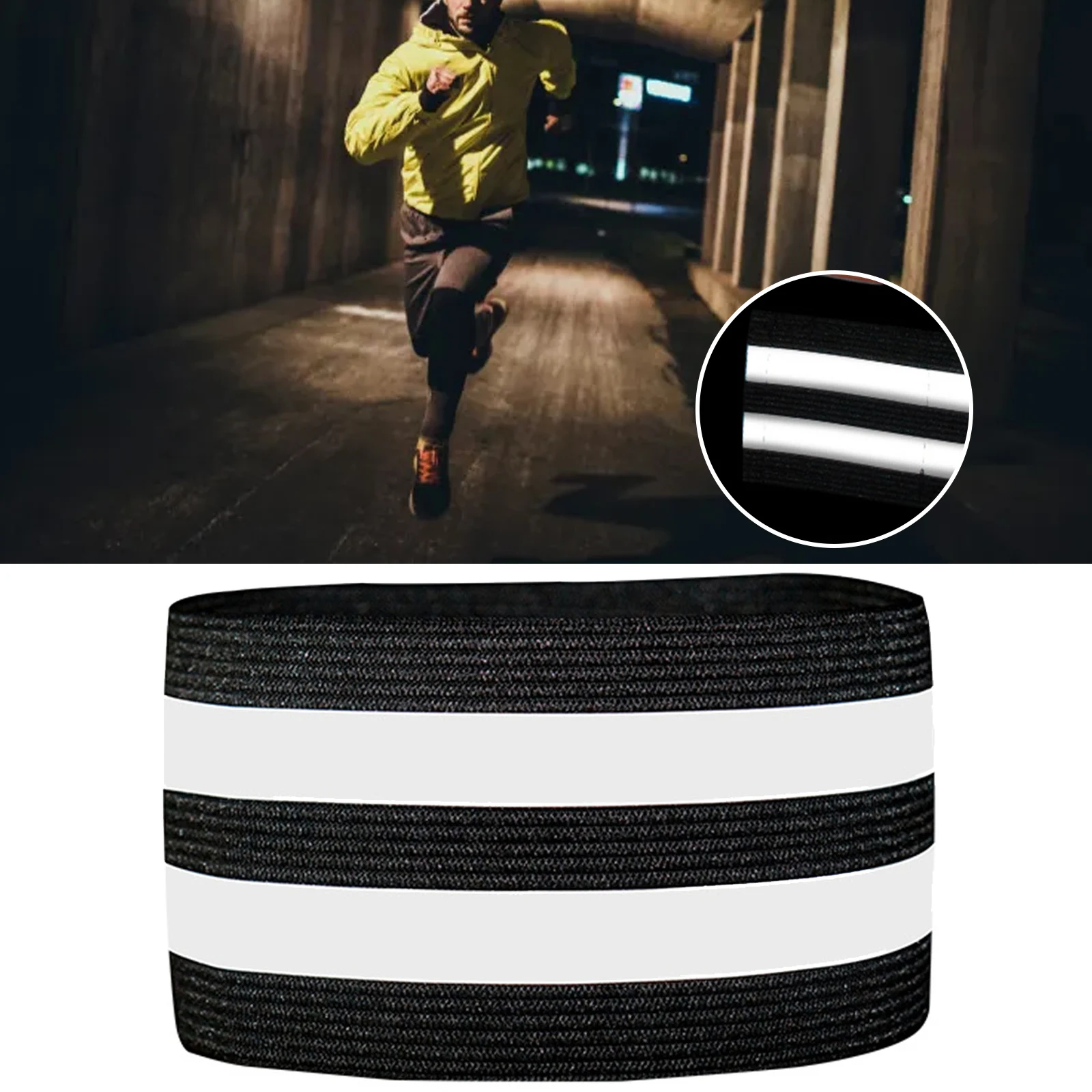 

Part Bicycle Belt Running Useful 360° Reflective Bicycle Bracelet Elastic Gear Foot Strap For Night Cycling New