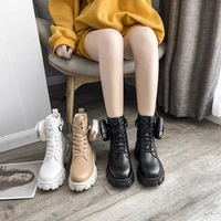 2022 winter new short boots women ankle fashion belt buckle round toe foot bag plus size platform shoes women boots