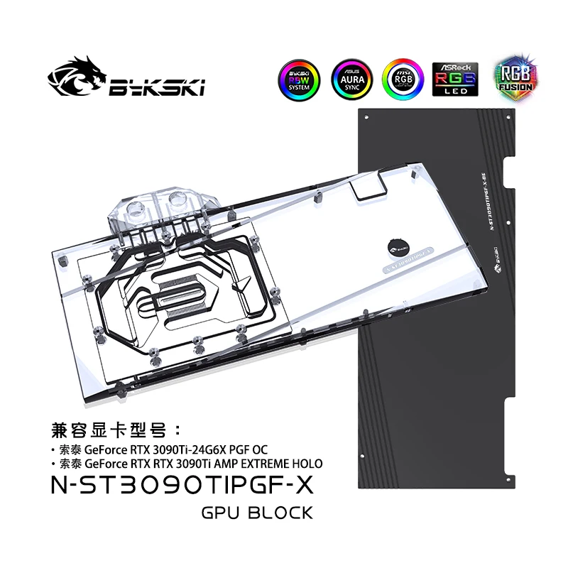 

Bykski Graphic Cards Liquid Cooler For Zotac Geforce RTX 3090Ti A-RGB VGA Water Block Liquid Cooling Heatsink N-ST3090TIPGF-X