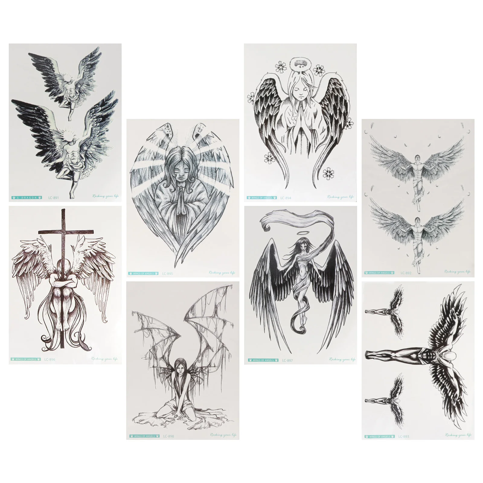 

Angel Tattoo Sticker Body Decor Waterproof Tattoos Party Favors Stickers Temporary Decals Star