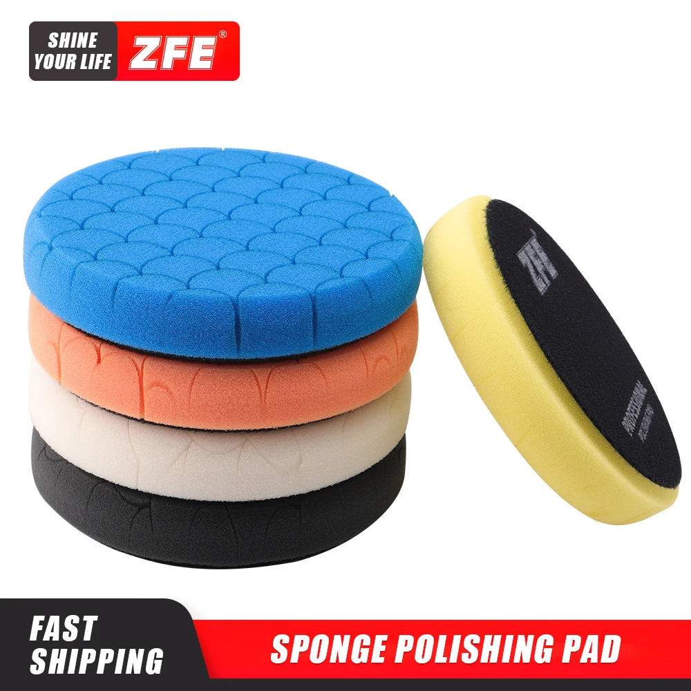 

Набор губчатых полировальных насадок ZFE, 5 шт., 3/5/6/7 дюйма, для полировки деталей автомобиля