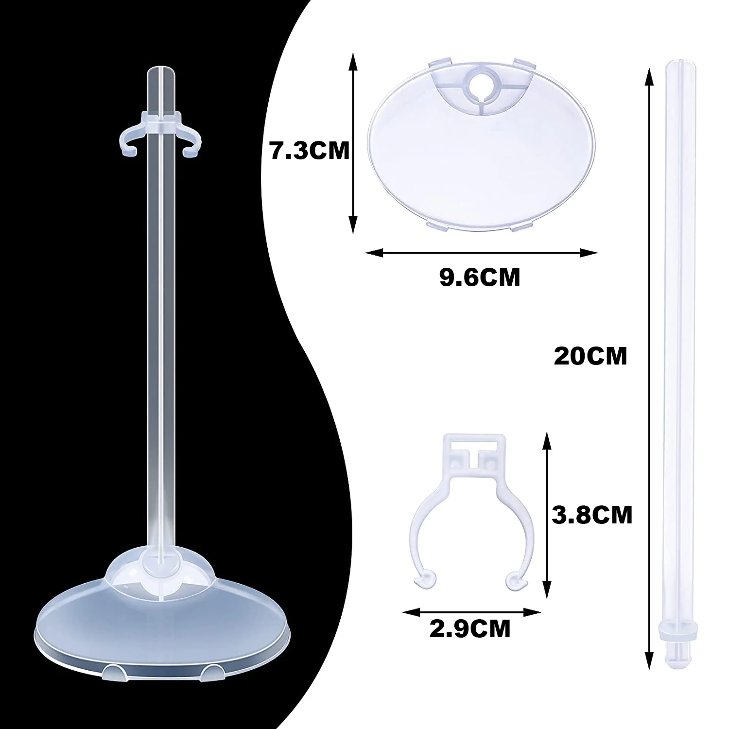 5pcs doll stands display holders toy doll accessories transparent support barbie stand 30cm action figure children toys free global shipping