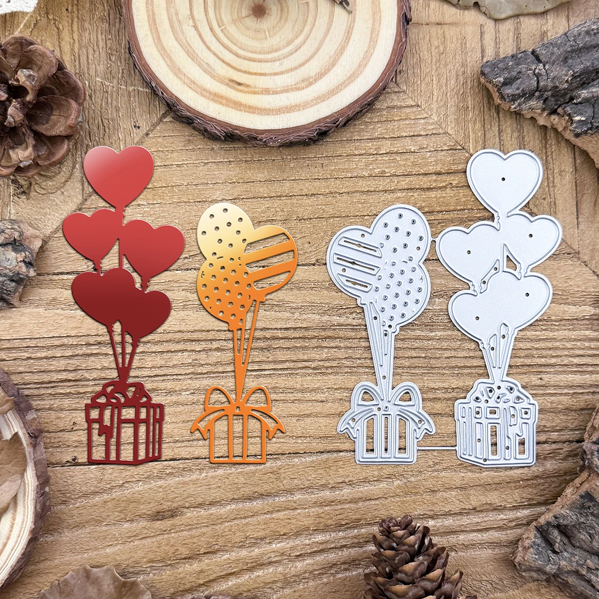 Оригинальные милые воздушные шары ветки с подарками металлические штампы для