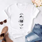 Женская футболка с коротким рукавом, свободного покроя, с принтом Луны