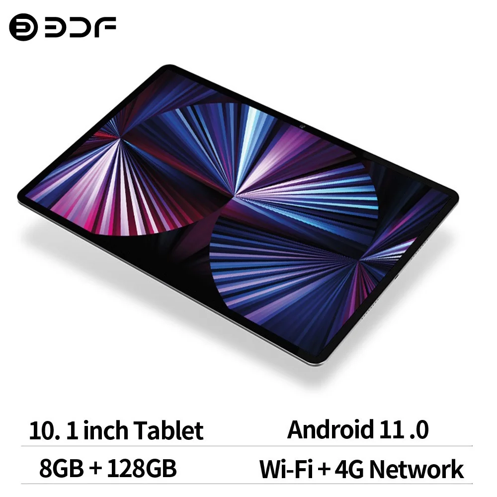 BDF P50 Pro New 10.1 Inch Tablet Pc Octa Core 8GB RAM 128GB ROM High Speed Tablets Android 11 Google 4G LTE Phone Bluetooth WiFi