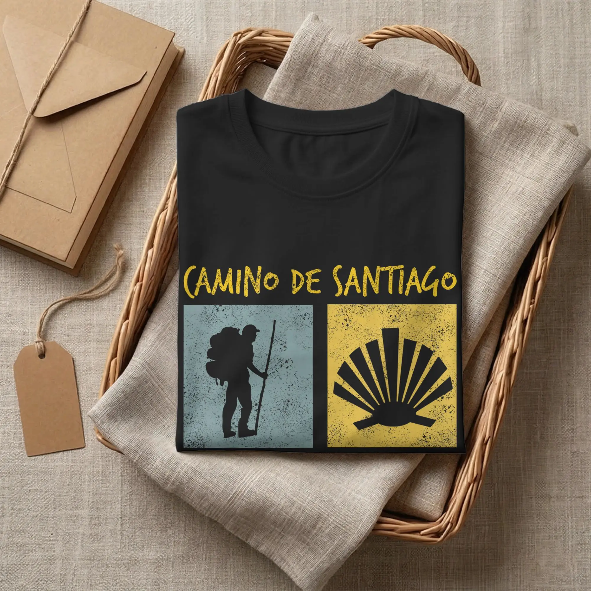 Фото Мужские футболки Camino de Santiago Way of St James, винтажные футболки Buen Camino, футболки с короткими рукавами и круглым вырезом, хлопковые летние товары №4