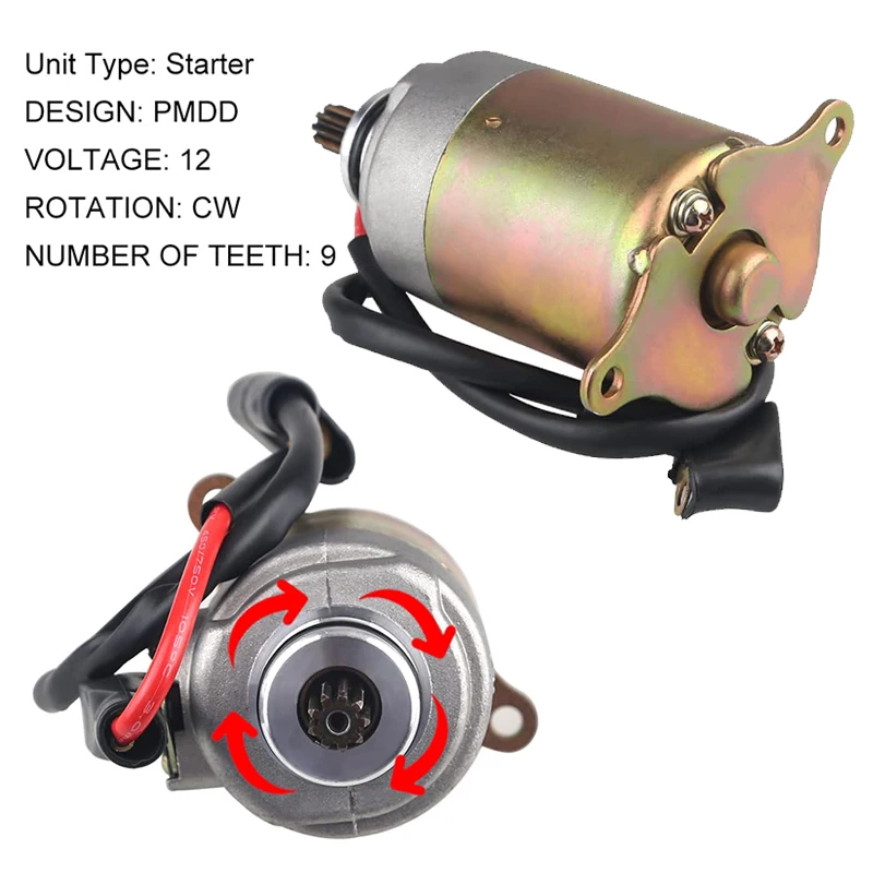 

GY6 125cc 150cc Starter Motor with Wire Cable Compatible Go Karts ATV Scooter Moped Dune Buggys Quad 4 Wheelers Engine Parts