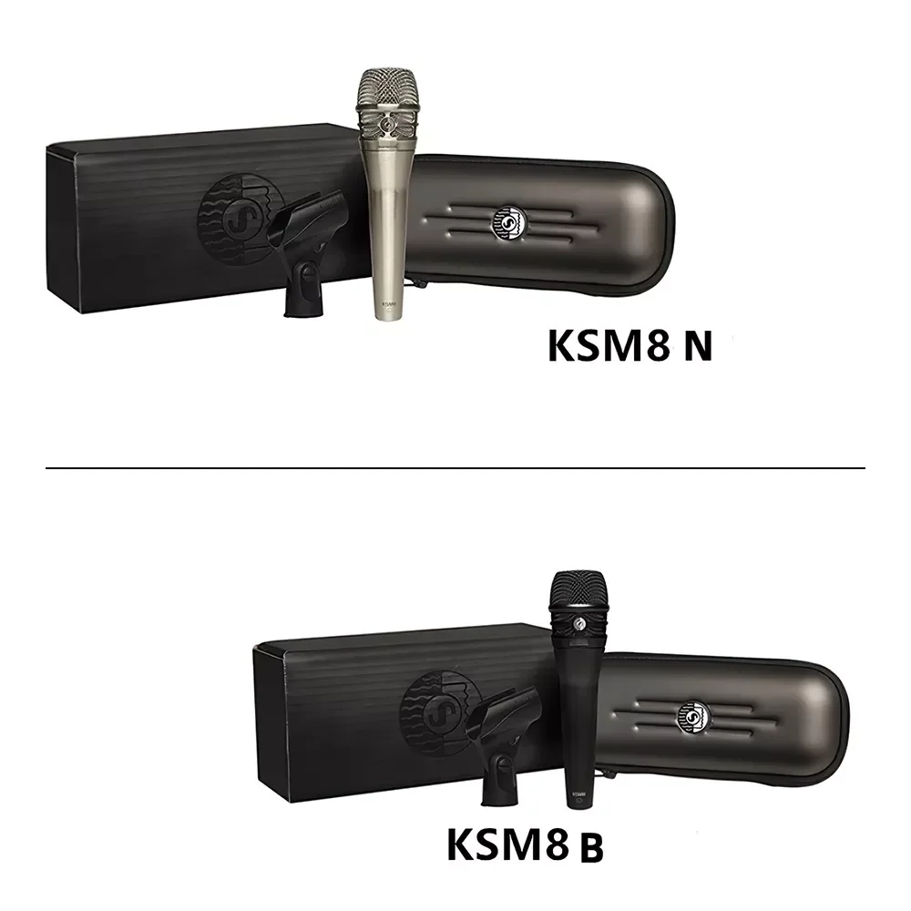 Dynamic Handheld Microphone for SHURE KSM8 Karaoke Wired Microphone With Clip High Quality Stereo Studio Mic enlarge