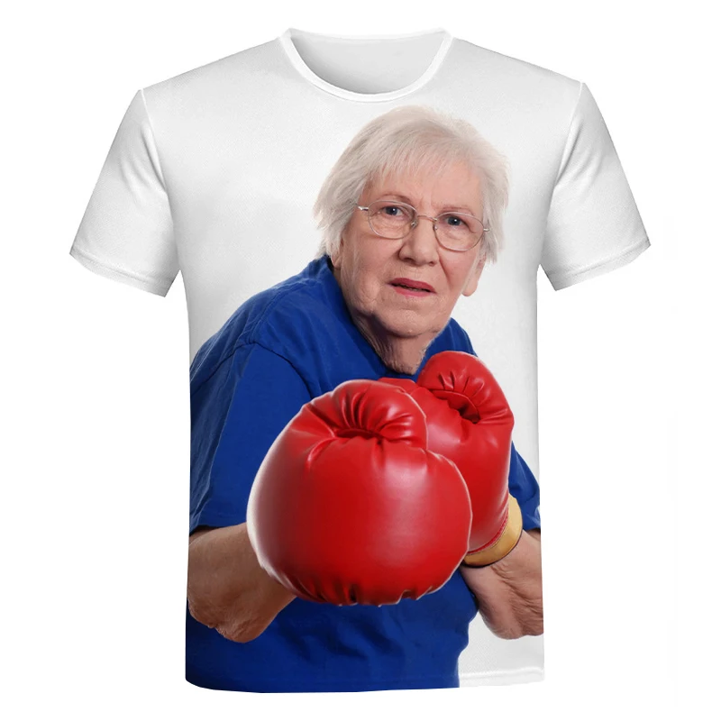 

Funny T-Shirts Senior Ladies Boxing Memes 3D Print Streetwear Men Women Casual Fashion Oversized T Shirt Kids Tees Tops Clothing