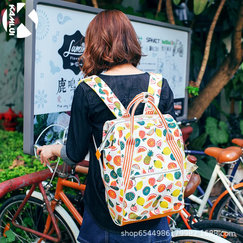 

Backpack backpack 14 inch women's fashion trend large capacity 15.6 travel student school bag computer case laptop bag