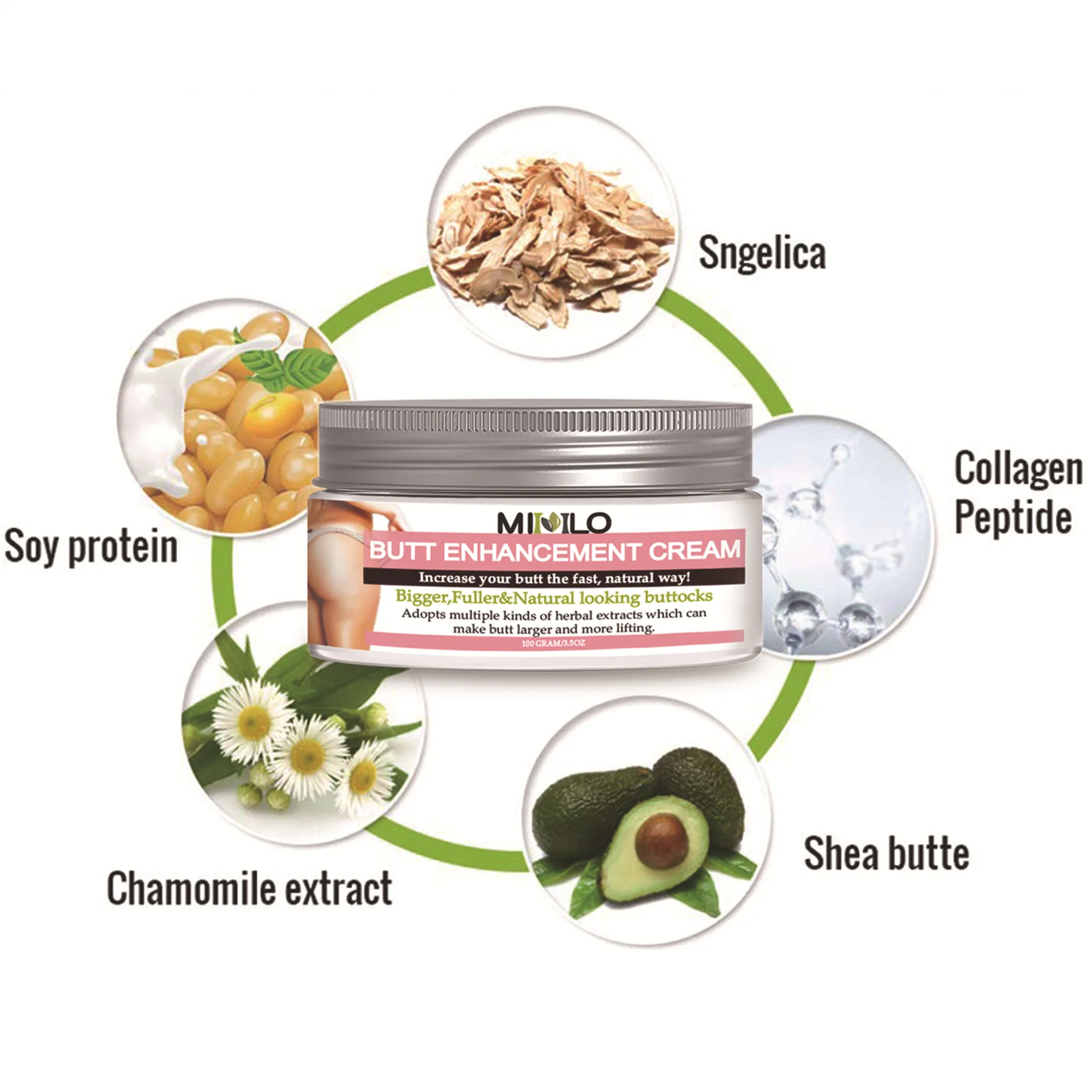 

100g Beautiful sexy buttocks firming Massage hip lift butt enhancement cream Plant Extract Effective bulk butt enhancement cream