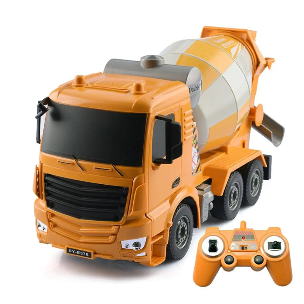 

2.4ghz Wireless Remote Control Cement Mixer Truck Toys Simulation Construction Vehicle Cement Concrete Tanker For Children Toys