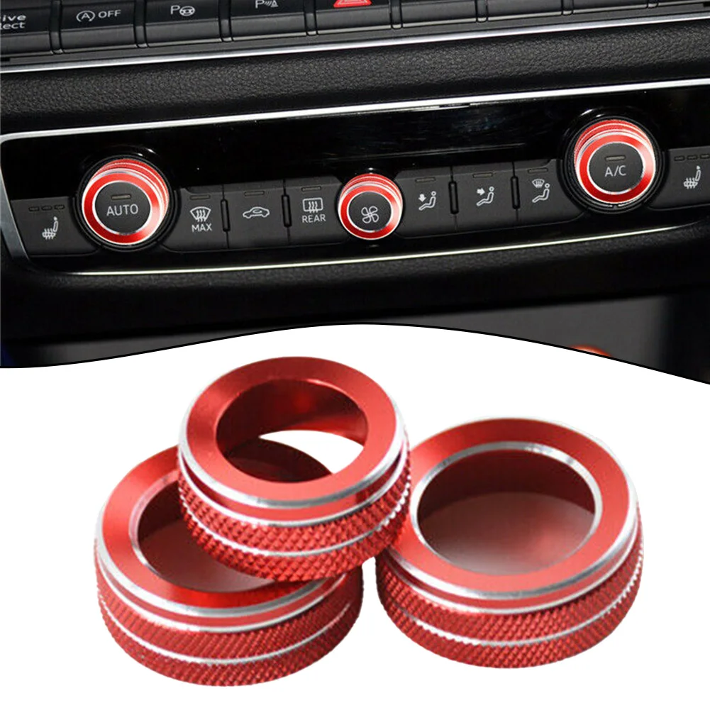 

Part Knob Cover Circle 2014-2019 8V Air Conditioning Aluminum Alloy Car S3 Switch Volume Knob Easy Installation