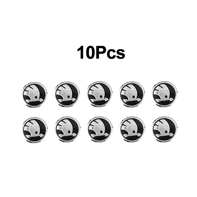 

10 мм наклейка на удаленный ключ автомобиля, алюминиевая эмблема, наклейка для Skoda Octavia Kodiaq Fabia Superb Rapid Kamiq Karoq Derivati Yeti Enyaq A7