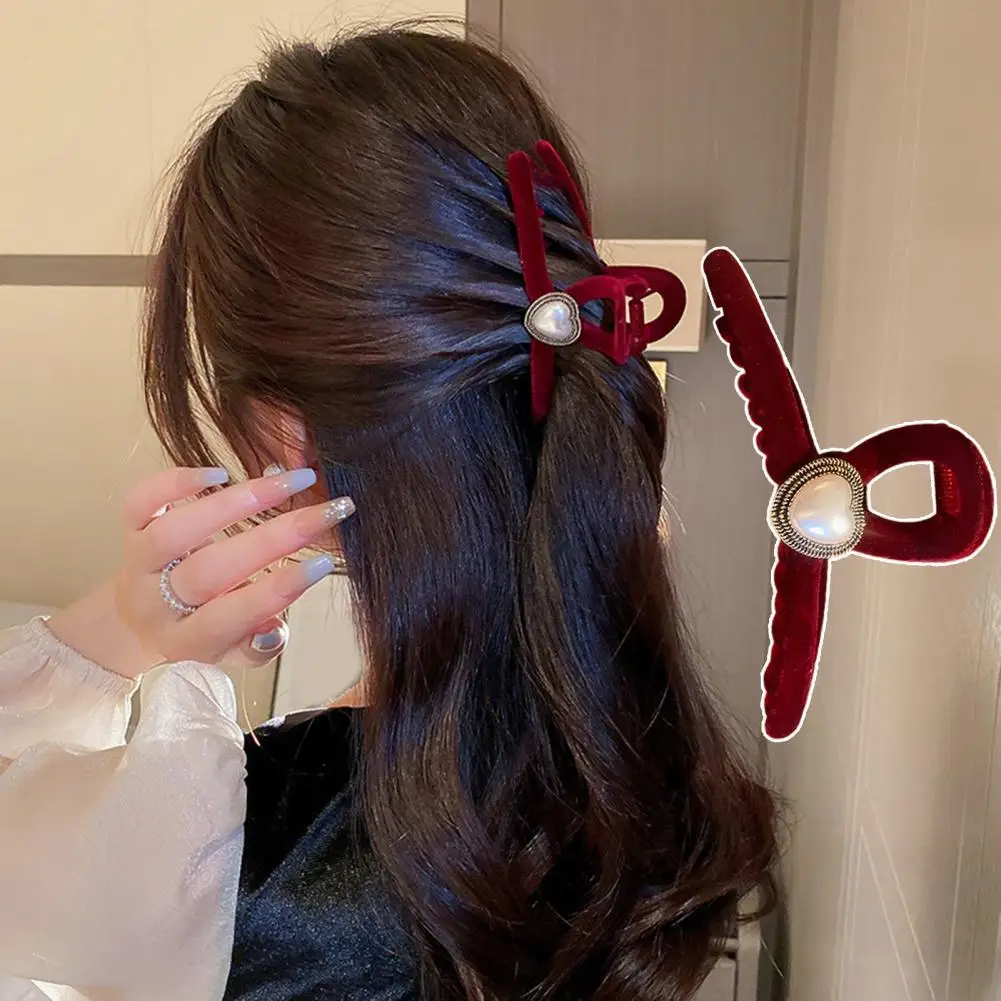 

Головной убор уникальный ретро Искусственный жемчуг Декор бархатный Когтевран для волос изысканный Когтевран для волос