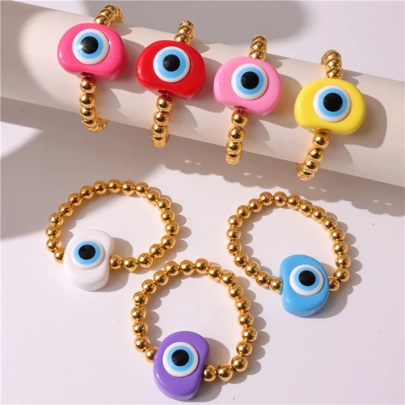 Винтажные геометрические полимерные глаза с металлическим замком Подвесные