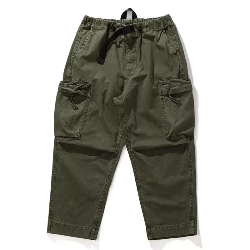 

Винтажные военные брюки AMEKAJI, широкие Свободные повседневные функциональные комбинезоны, уличные брюки-карго для кемпинга и инструментов