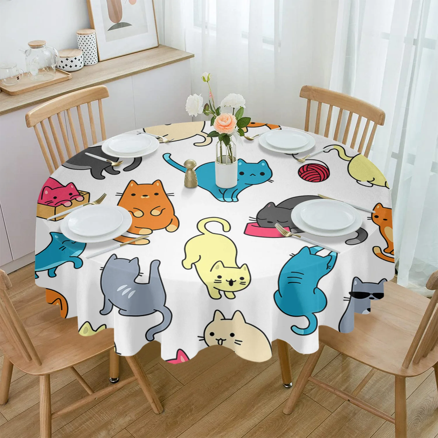 

Водонепроницаемая скатерть с рисунком зеленых цветов и зеленых лепестков