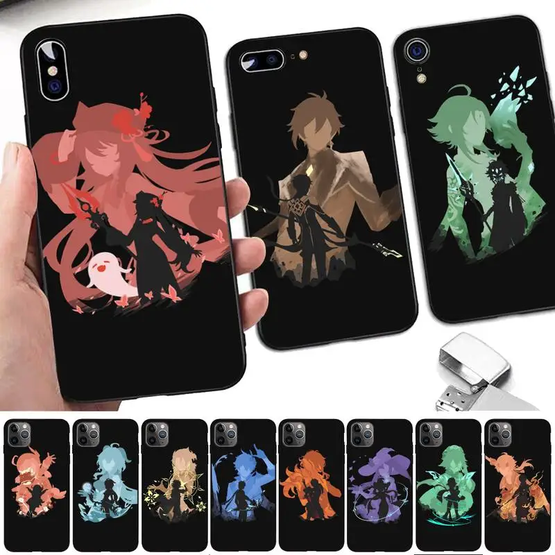 

TOPLBPCS Genshin impact Phone Case for iPhone 11 12 13 mini pro XS MAX 8 7 6 6S Plus X 5S SE 2020 XR case