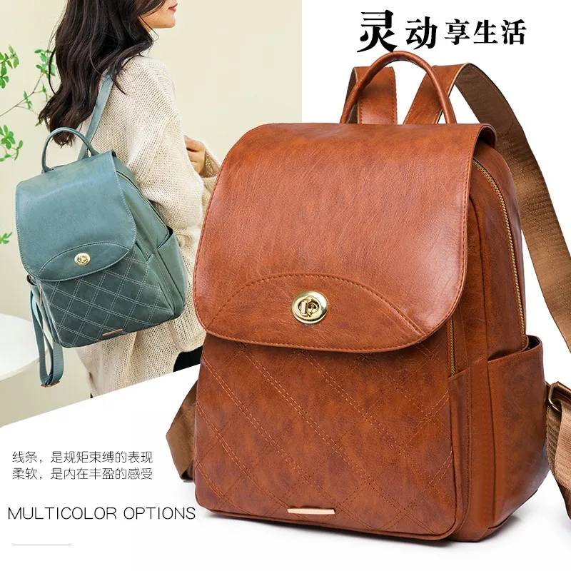 

Новинка 2023, женская сумка, школьный ранец из мягкой кожи для студенток, Роскошный дизайнерский многофункциональный дорожный рюкзак для мол...