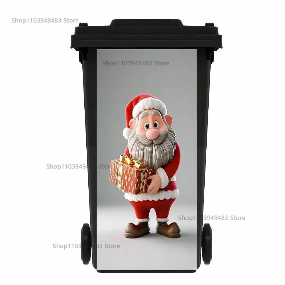 Милые рождественские элементы самоклеящиеся ПВХ водонепроницаемые наклейки для