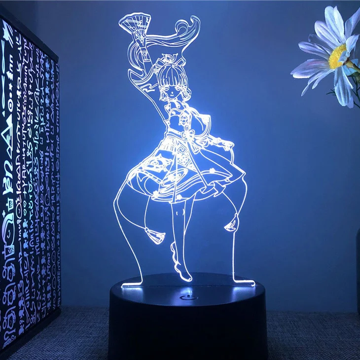 

Xiao Hu Tao Keqing Genshin Impact lamp Night light led manga cute Desk rechargeable sensor bedroom Lava lamp Lava Birthday Decor