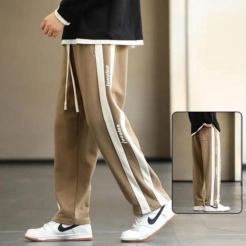 Loose Jogger Pants Men 2022 New Style Autumn Winter Elastic Waist Trendy Casual Outdoor Sweatpants Trousers Pantalons Hommes