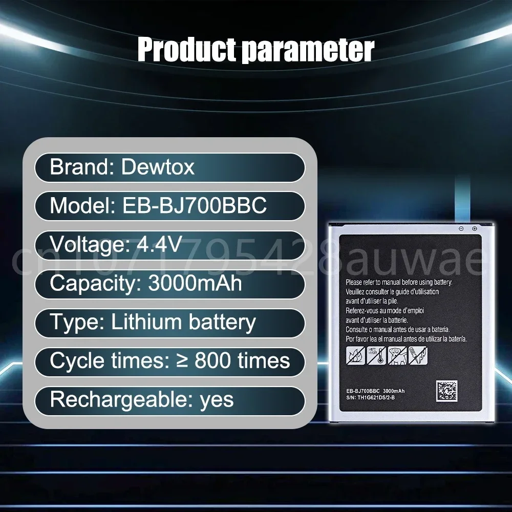 Оригинальный аккумулятор EB-BJ700BBC EB-BJ700CBE EB-BJ700CBC 3000 мАч для Samsung GALAXY J7 J7008 J4 J700F J7009 J7000