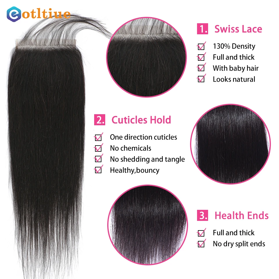 Костяные прямые искусственные волосы с фронтальной застежкой перуанские HD